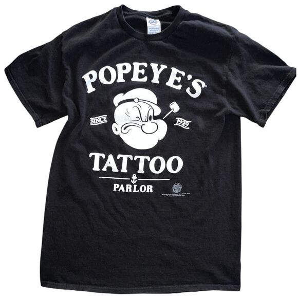 Delta Pro Weight Popeye's Tattoo Graphic Black T-Shirt Medium - Picture 1 of 7